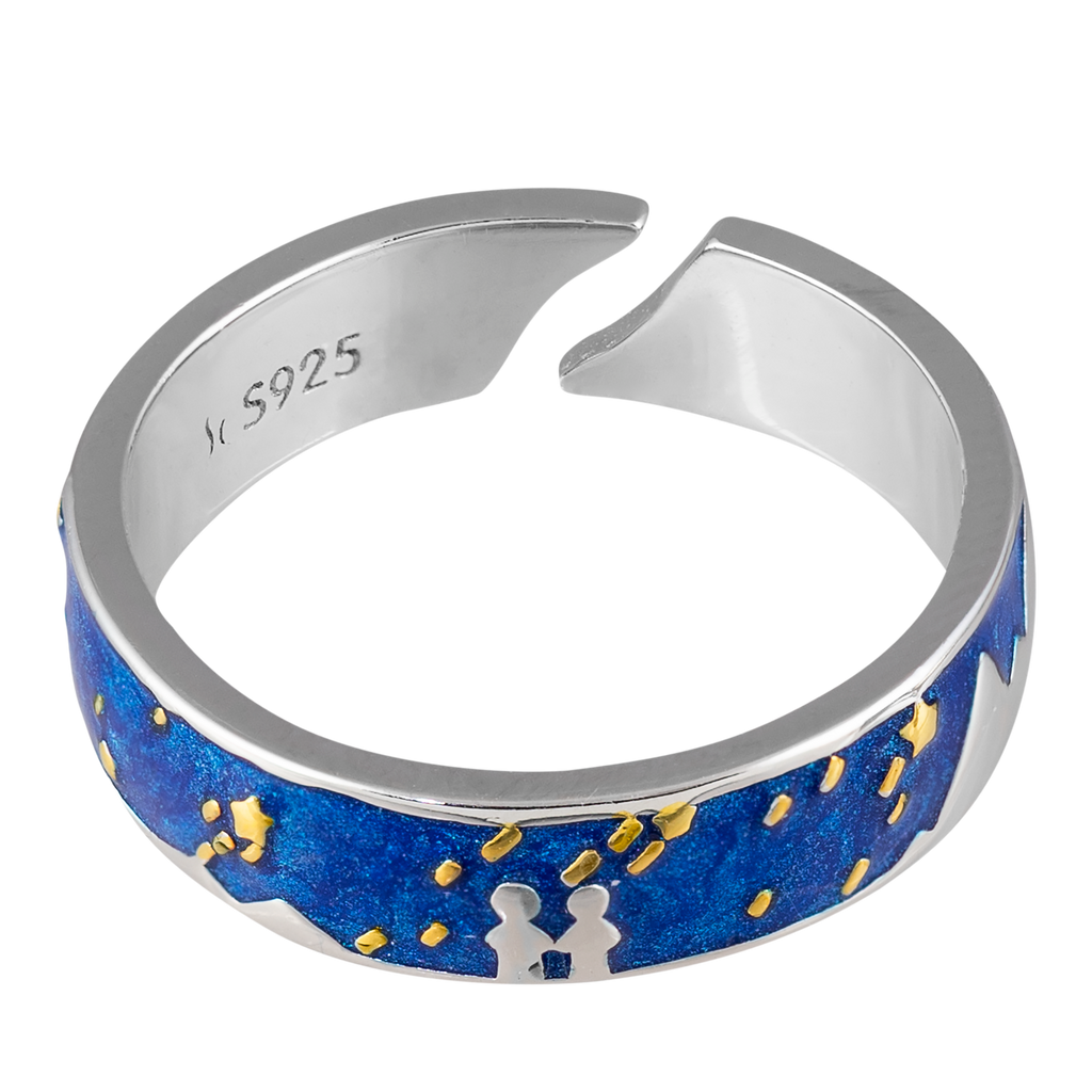 MULA Sparkling Starry Night Ring – AAA CZ In 925 Sterling Silver For Women