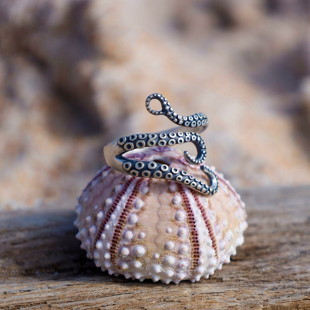 Sterling Silver Octo Tentacle Ring