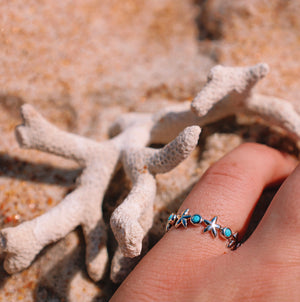 Sterling Silver Star Fish Ring