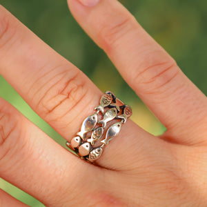 
            
                Load image into Gallery viewer, Sterling Silver Fish Rings
            
        