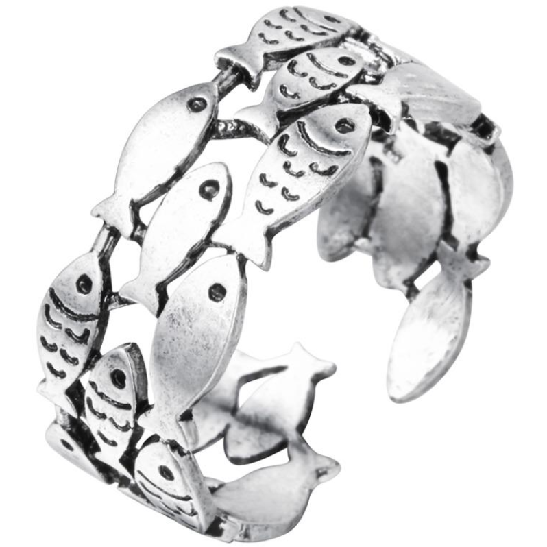 Sterling Silver Fish Rings