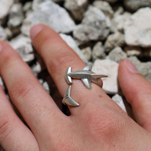
            
                Load image into Gallery viewer, Sterling Silver Hammerhead Ring
            
        