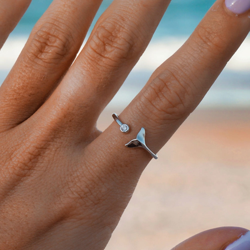 Sterling Silver Whale Tail Ring