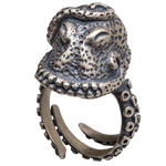 Sterling Silver Octopus Head Ring